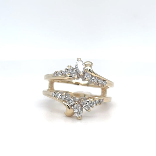 14KY 0.50CTW MARQUISE-ROUND DIAMOND RING GUARD I1/H-I 4.7G-Fine Jewelry in Bradenton &amp; Lakewood Ranch, Fl. | Michael &amp; Co. Jewelers