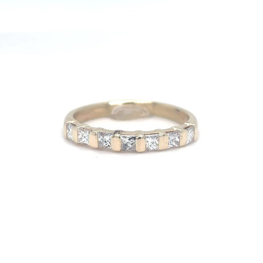 14KY_0_50CTW_PRINCESS_CUT_DIAMOND_BAND_SI1_G_H_2_7G-696e6172c2bdc - Fine Jewelry in Bradenton Michael & Co. Jewelers