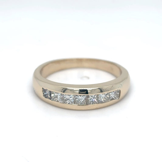 14KY 0.75CTW PRINCESS CUT DIAMOND BAND VS/I-J 5.2G-Fine Jewelry in Bradenton &amp; Lakewood Ranch, Fl. | Michael &amp; Co. Jewelers