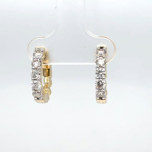 14KY 0.92CTW ROUND DIAMOND HOOP EARRINGS VS2/G 5.0G-Fine Jewelry in Bradenton &amp; Lakewood Ranch, Fl. | Michael &amp; Co. Jewelers