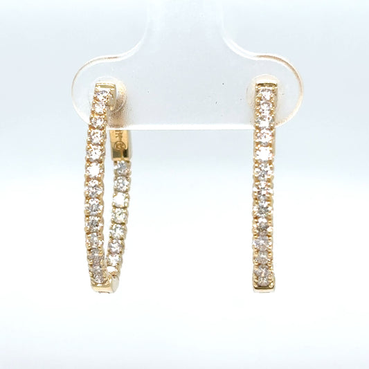 14KY 0.96CTW OVAL SHAPED ROUND DIAMOND EARRINGS VS2/G 3.4G-Fine Jewelry in Bradenton &amp; Lakewood Ranch, Fl. | Michael &amp; Co. Jewelers