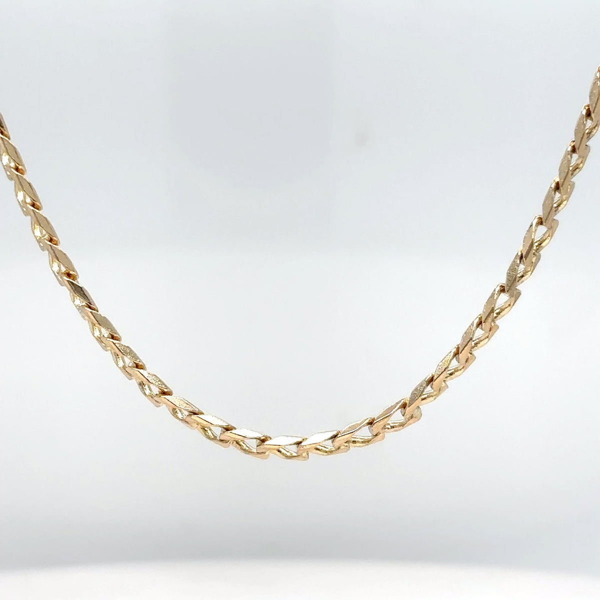 14KY 18" 3MM FANCY LINK CHAIN 9.9G