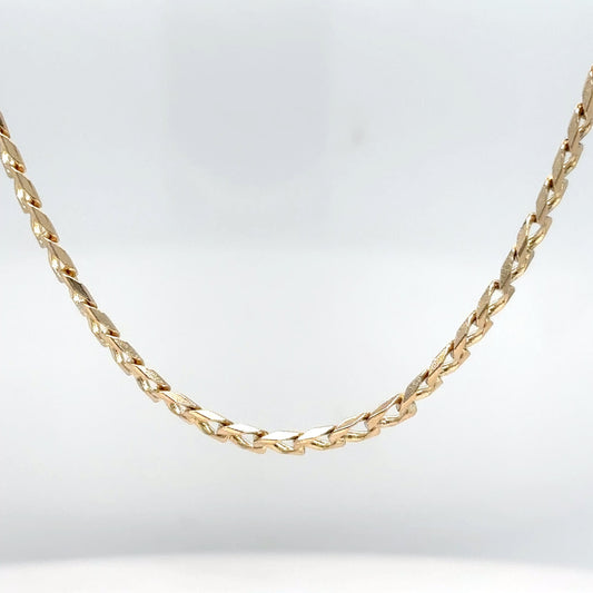 14KY 18" 3MM FANCY LINK CHAIN 9.9G