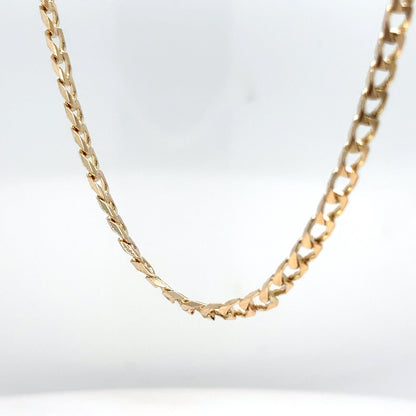 14KY 18" 3MM FANCY LINK CHAIN 9.9G