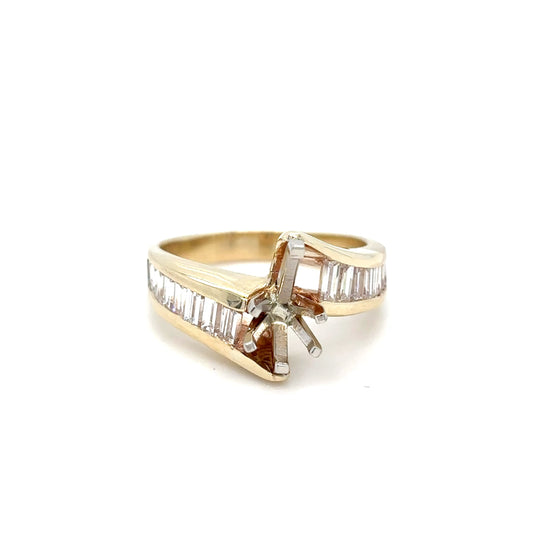 14KY 1.00CTW BAGUETTE DIAMOND SEMI-MOUNT RING 8X5PS VS/G 5.2G-Fine Jewelry in Bradenton &amp; Lakewood Ranch, Fl. | Michael &amp; Co. Jewelers