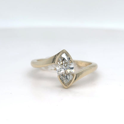 14KY 1.10CT MARQUISE BRILLIANT DIAMOND RING SI1/F 3.8G - Fine Jewelry in Bradenton Michael & Co. Jewelers