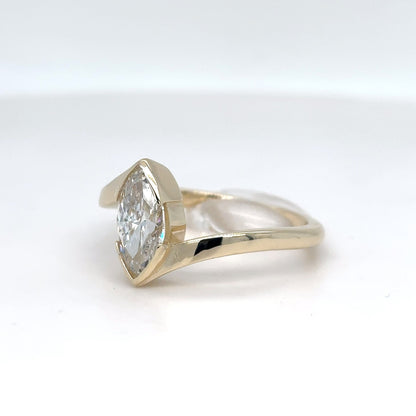 14KY 1.10CT MARQUISE BRILLIANT DIAMOND RING SI1/F 3.8G - Fine Jewelry in Bradenton Michael & Co. Jewelers