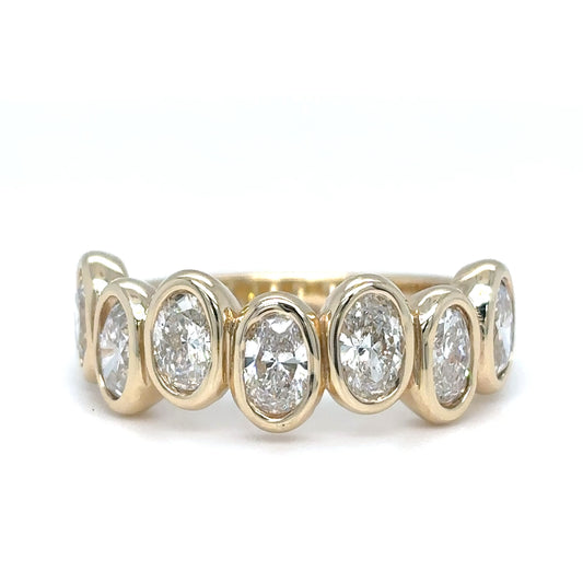14KY 1.65CTW BEZEL OVAL BRILLIANT DIAMOND RING VS2-SI1/F-G 4.7G-Fine Jewelry in Bradenton &amp; Lakewood Ranch, Fl. | Michael &amp; Co. Jewelers