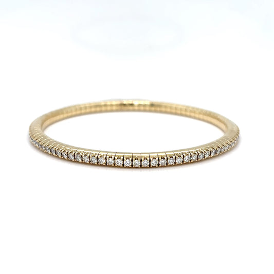 14KY 2.16CTW FLEXIBLE DIAMOND BANGLE BRACELET SI/G-H 16.0G-Fine Jewelry in Bradenton &amp; Lakewood Ranch, Fl. | Michael &amp; Co. Jewelers