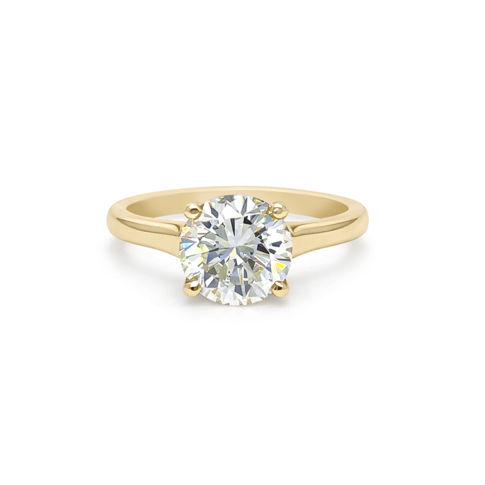 14KY 2.26CT ROUND BRILLIANT DIAMOND ENGAGEMENT RING SI1/I 3.8G