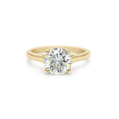 14KY 2.26CT ROUND BRILLIANT DIAMOND ENGAGEMENT RING SI1/I 3.8G