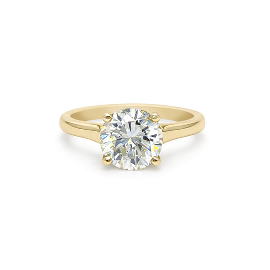 14KY 2.26CT ROUND BRILLIANT DIAMOND ENGAGEMENT RING SI1/I 3.8G