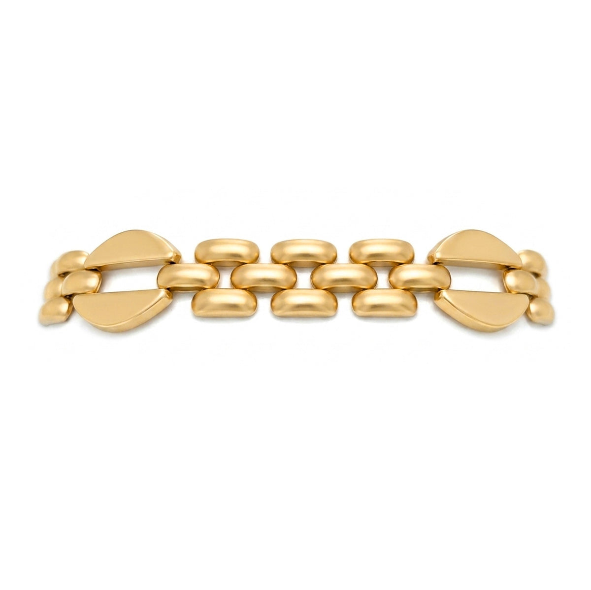14KY 7.5" FANCY PANTHER LINK BRACELET 17.2G