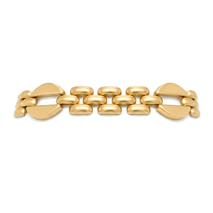14KY 7.5" FANCY PANTHER LINK BRACELET 17.2G