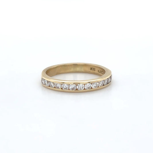 18KY 0.41CTW ROUND BRILLIANT CHANNEL SET BAND VS/G 2.7G-Fine Jewelry in Bradenton &amp; Lakewood Ranch, Fl. | Michael &amp; Co. Jewelers
