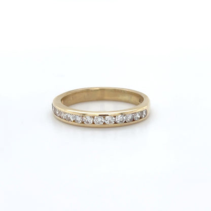 18KY 0.41CTW ROUND BRILLIANT CHANNEL SET BAND VS/G 2.7G