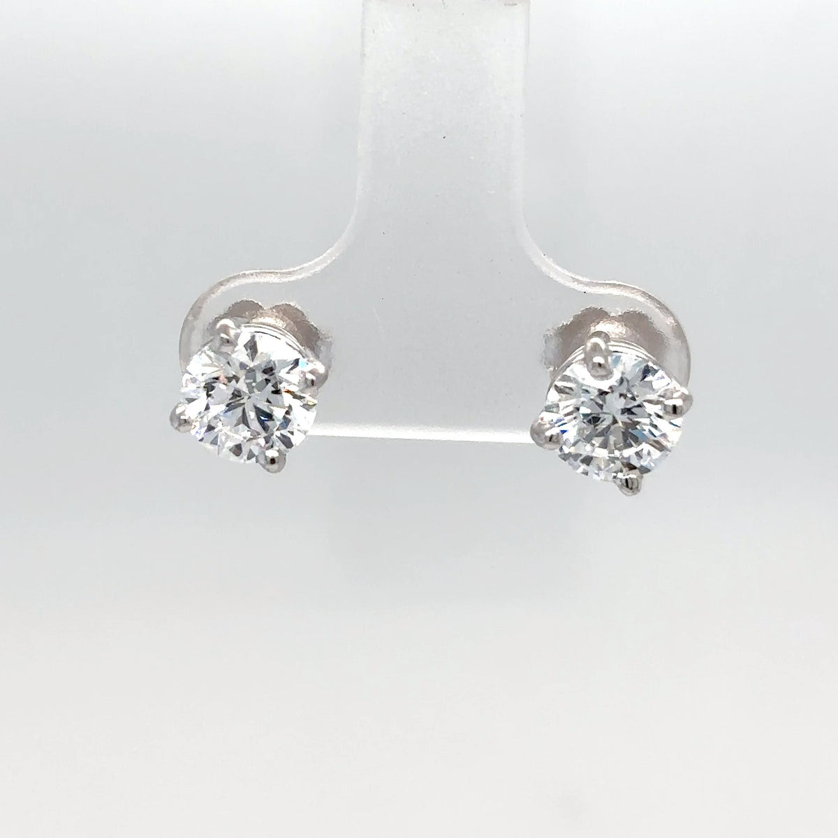 2.00CTW ROUND BRILLIANT LGD SOLITAIRE EARRINGS VVS1/D-VVS2/E