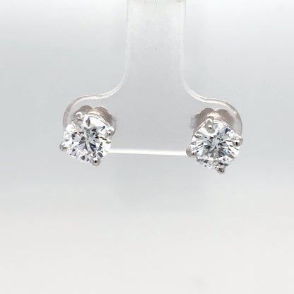 2.00CTW ROUND BRILLIANT LGD SOLITAIRE EARRINGS VVS1/D-VVS2/E