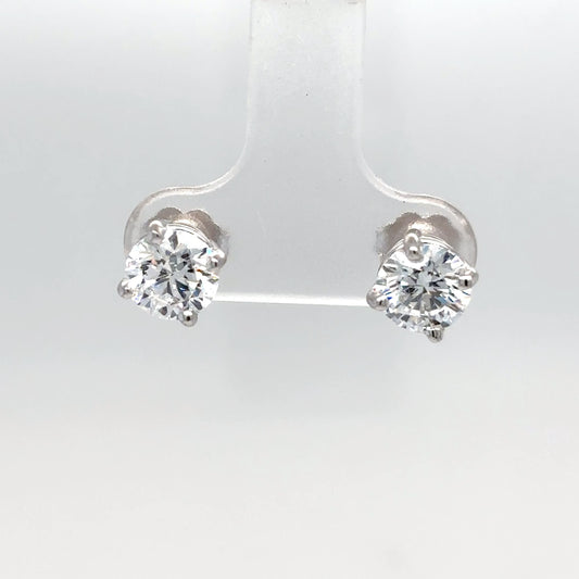 2.00CTW ROUND BRILLIANT LGD SOLITAIRE EARRINGS VVS1/D-VVS2/E