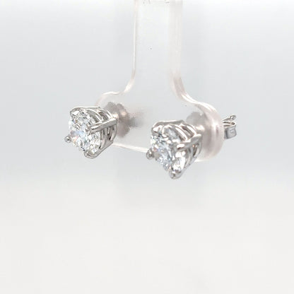 2.00CTW ROUND BRILLIANT LGD SOLITAIRE EARRINGS VVS1/D-VVS2/E