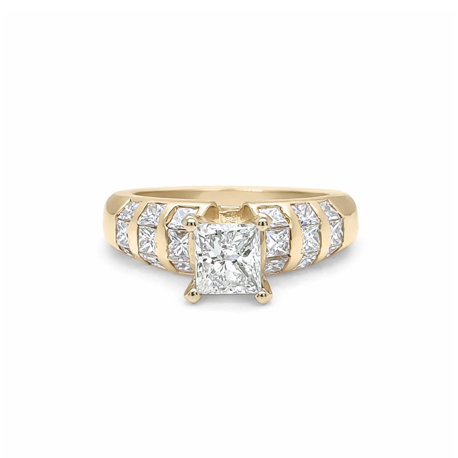 14KY 2.08CTW RECTANGULAR MODIFIED BRILLIANT DIAMOND ENGAGEMENT RING I2/K-SI1/G-H 6.1G-Fine Jewelry in Bradenton &amp; Lakewood Ranch, Fl. | Michael &amp; Co. Jewelers