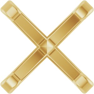14K White Gold 6.5 mm Round 4-Prong Low Peg Setting