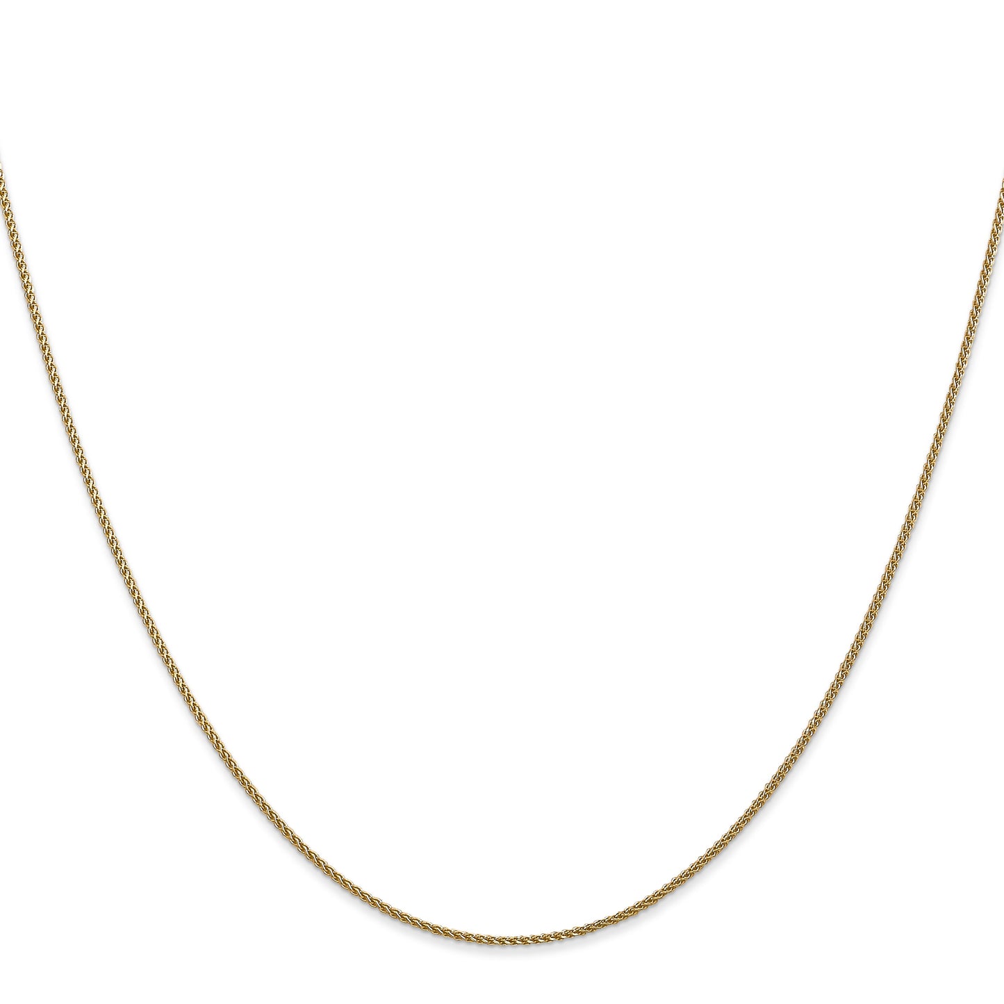 14K 22 inch 1.05mm Diamond-cut Spiga with Lobster Clasp Chain