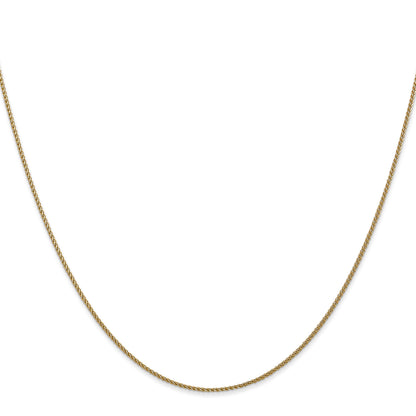 14K 22 inch 1.05mm Diamond-cut Spiga with Lobster Clasp Chain