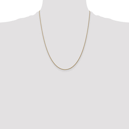 14K 22 inch 1.05mm Diamond-cut Spiga with Lobster Clasp Chain