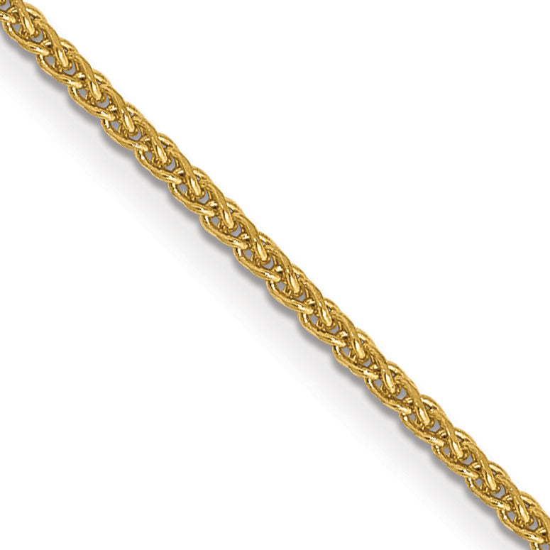 14K 22 inch 1.05mm Diamond-cut Spiga with Lobster Clasp Chain