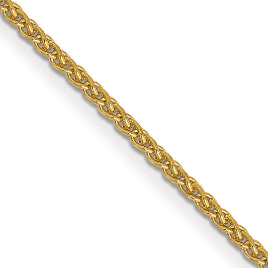 14K 22 inch 1.05mm Diamond-cut Spiga with Lobster Clasp Chain