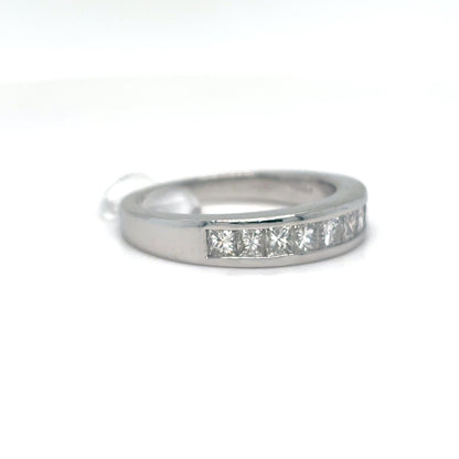 PLAT. 2.12CTW PRINCESS BRILLIANT DIAMOND ENGAGEMENT RING VS2/H 10.1G