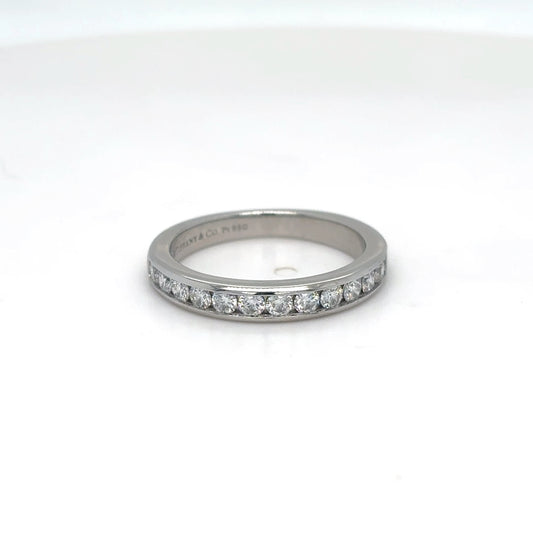 TIFFANY & CO. PLAT. 0.40CTW CHANNEL SET DIAMOND BAND VVS2/H 4.5G-Fine Jewelry in Bradenton &amp; Lakewood Ranch, Fl. | Michael &amp; Co. Jewelers