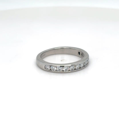TIFFANY & CO. PLAT. 0.40CTW CHANNEL SET DIAMOND BAND VVS2/H 4.5G