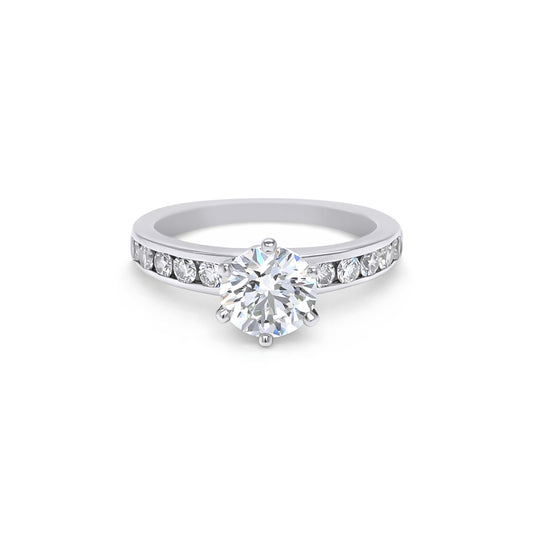 TIFFANY & CO. PLAT. 1.37CTW ROUND DIAMOND ENGAGEMENT RING VVS2/H 4.8G-Fine Jewelry in Bradenton &amp; Lakewood Ranch, Fl. | Michael &amp; Co. Jewelers