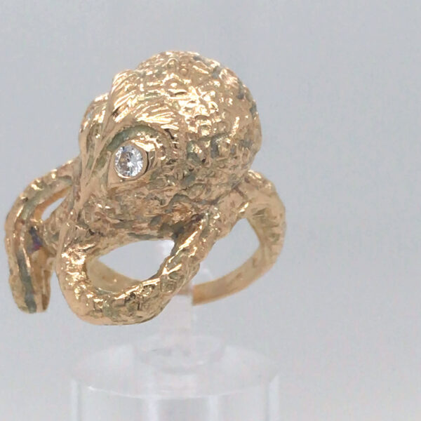 0.10CTW Diamond Octopus Ring - 14KY - Image 2
